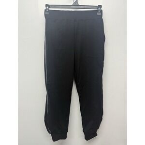 New Sundry Black Jogger Trousers White‎ Stripe Women's Size 1 Small (4-6) #31